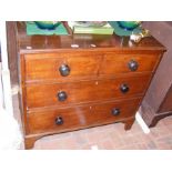 A 19th century chest of two short and two long dra