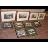 A quantity of framed and glazed antique engravings