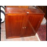 An antique mahogany wall cupboard - 76cms wide