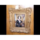 A 19th century portrait miniature on ivory of Lady Edward Russell - mother of English cleric and ass