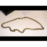 A 9ct gold heavy chain link necklace