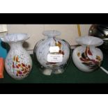 Three pieces of Mdina art glass