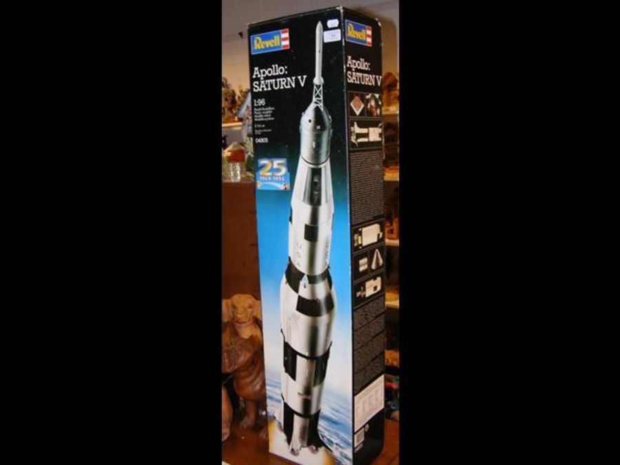 A Revell model kit of Apollo Saturn V