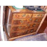 An early mahogany walnut chest of drawers with cro