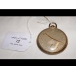 An Art Deco gold plated pocket watch by Wittnauer