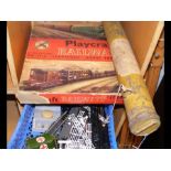 A vintage kite, a Playcraft 'Stratford' Train Set