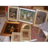 Assorted framed and glazed prints and pictures