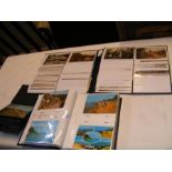 Three albums of collectable postcards - relating t