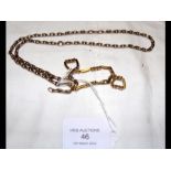 A 9ct gold bracelet, together with a chain link necklace