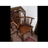 An antique stick armchair