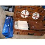 A Brexton Collection picnic basket, together with