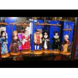 A set of seven limited edition 1980s Pelham Puppets - King Henry VIII and his six wives - each with