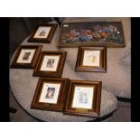 A series of framed and glazed prints, together wit