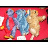 Three small collectable Steiff teddy bears with bu