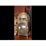 A French style brass mantel clock
