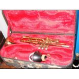 A Zenith Mk II trumpet in case - with mouthpiece a