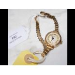 A 9ct gold ladies wrist watch