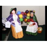 A Royal Doulton figure 'Balloon Lady' and one othe