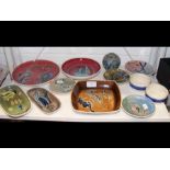 An assortment of Isle of Wight ceramics