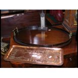 A two handled serving tray, rectangular Arts and C