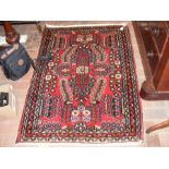 A Persian Liliyan rug with geometric border - 130c