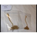 Two 14k marked necklaces