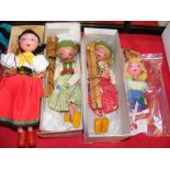 Three Pelham Puppets including Gypsy Queen, together with one other string puppet