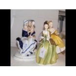 A selection of female figurines, including Royal D