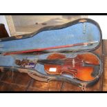 An old violin in case