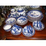 A quantity of Booths 'Real Old Willow' pattern tab