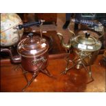 Two antique spirit kettles
