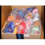 A collection of TY Beanie Babies bears