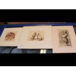 SIR JOHN CRAMPTON - three watercolour sketches