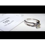 An 18ct white gold 0.5 carat diamond solitaire ring