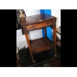 An inlaid rosewood occasional table with drop flap
