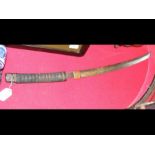 An antique Japanese Katana sword with decorative g