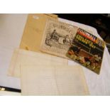 Assorted vintage deeds, together with various ephe