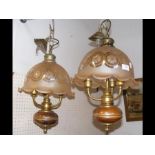 A pair of decorative ceiling lights