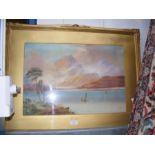 E M EARP - watercolour 'Loch Awe' in gilt frame
