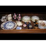 An assortment of collectable china, including a pa