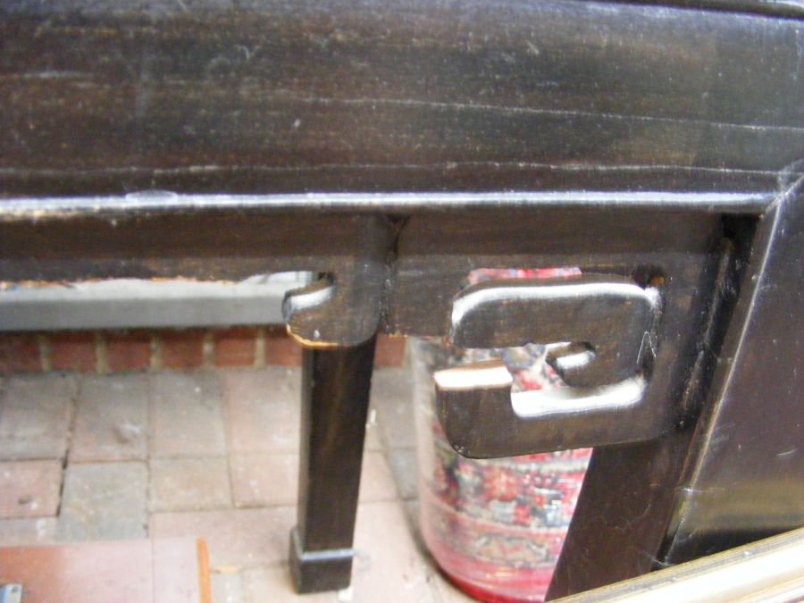 A Chinese hardwood side table with two drawers - w - Image 15 of 15