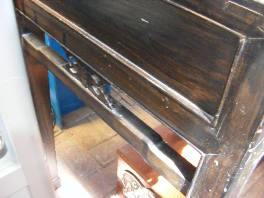 A Chinese hardwood side table with two drawers - w - Image 7 of 15