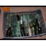 A crate of old bottles