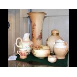 A collection of Royal Worcester blush ivory china