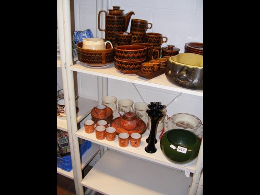 A medley of tableware including items of mid-centu