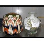 A vintage 1970's signed Mdina glass vase by Michae