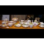 A selection of tea ware, including Shelley 'Green