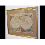 M Burghers 'A New Map of the Terraqueous Globe' -