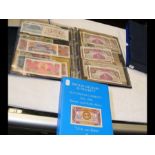 An album containing British military bank notes, t