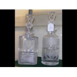 A good quality Edinburgh 'Thistle' Crystal decanter